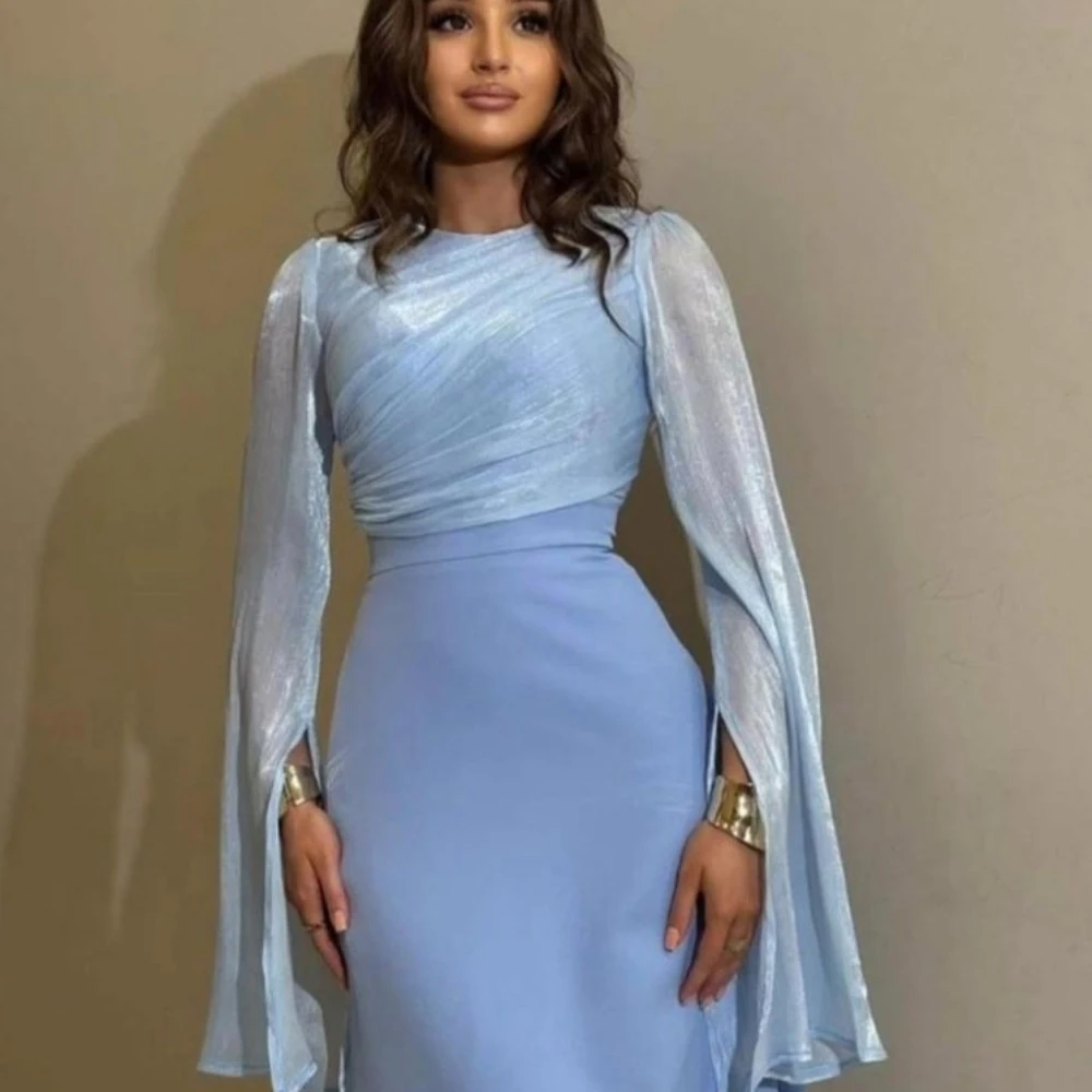 Abaya Elegantซาตินชุดราตรีผู้หญิงง่ายแขนยาวขายร้อนParty Charmingชุดราตรี 2026 โมร็อกโกมุสลิมRobe