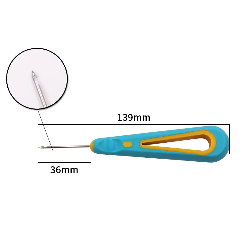 Szydło do naprawy skórzanych butów Narzędzie do szycia DIY Craft Prosty zakrzywiony otwór Hak Igła Gumowy uchwyt Bodkin Bradawl Piercer Stab Szydło