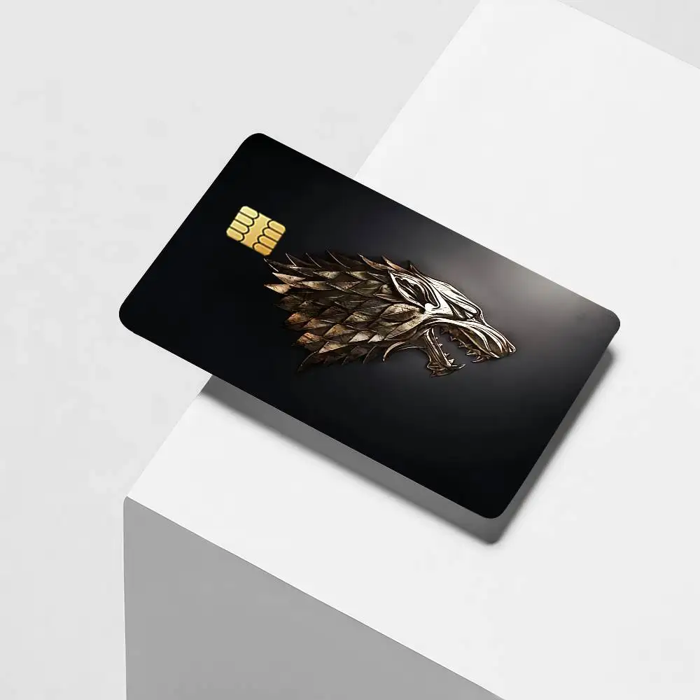 TV G-Game of T-Thrones Credit Card Decorative Card Stickers Suitable For Bank Cards Metro Transit Anti-scratch Gift 4PCS