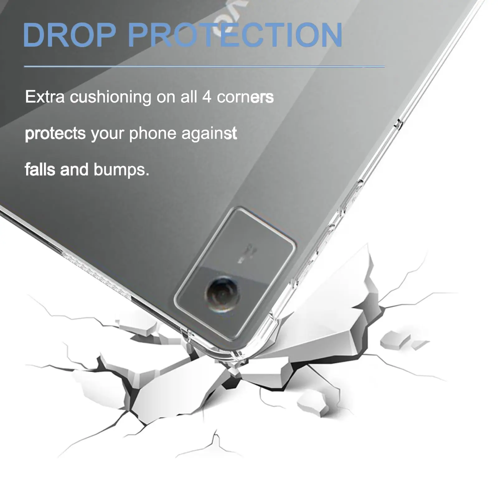 حافظة شفافة لجهاز Lenovo Idea Tab (11 بوصة) 2025 وسادة هوائية للحماية من السقوط غطاء لوحي مرن من السيليكون المقاوم للصدمات