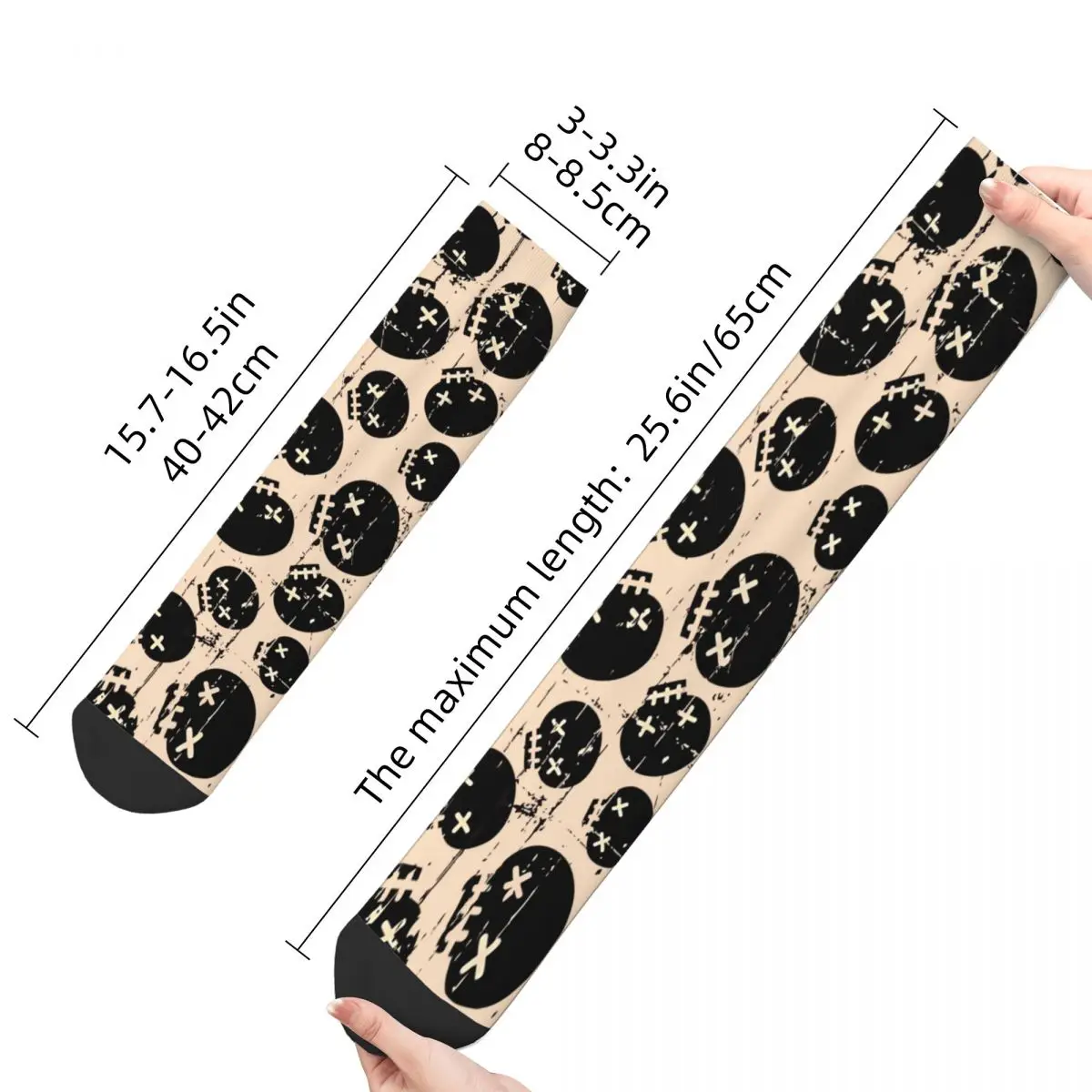 Retro Skulls Spooky Men's Socks Skull Style Unisex Street Style Pattern Printed Funny Crew Sock Gift