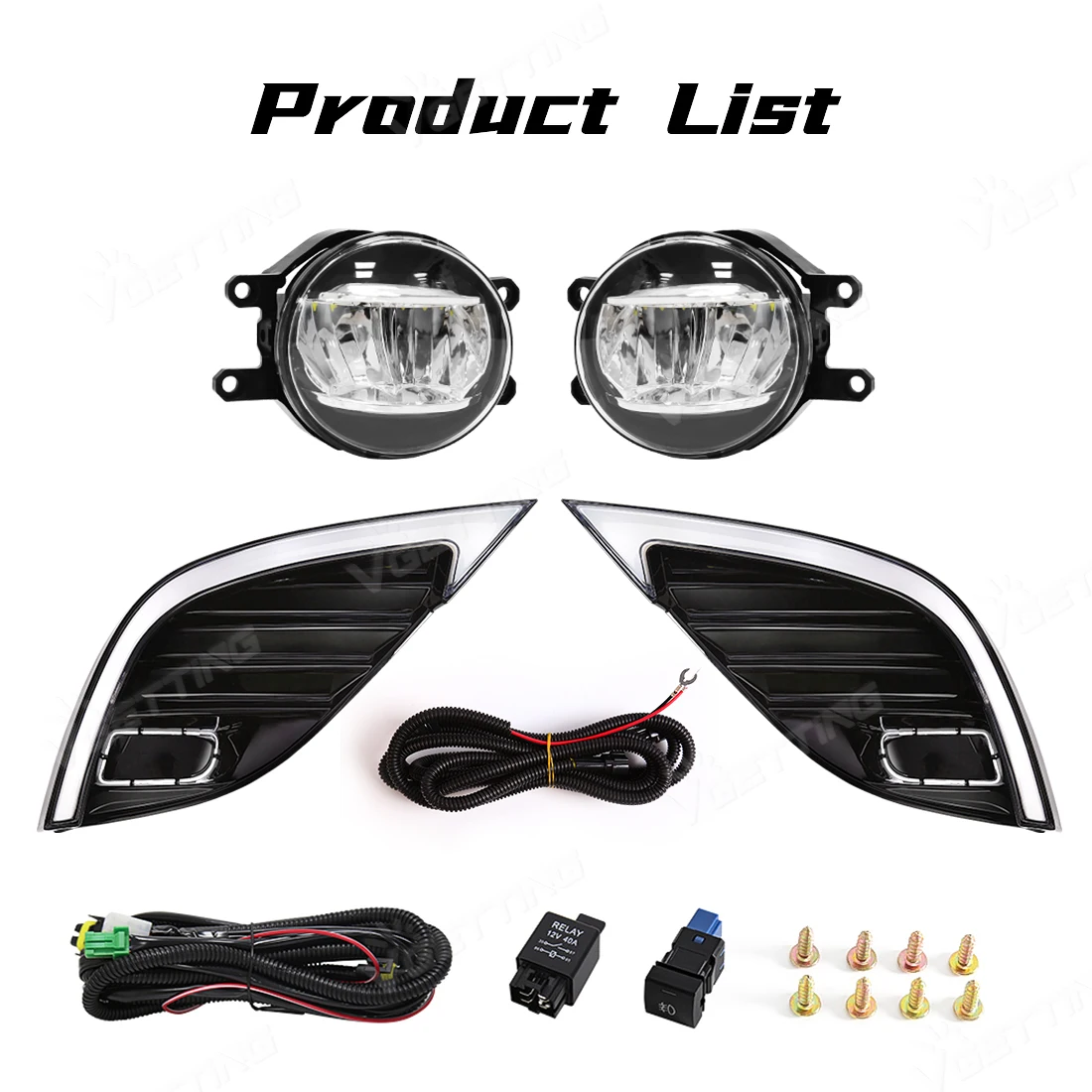 Car LED Daytime Running Light For Toyota Camry SE XSE 2018 2019 2020 White DRL Yellow Turn Signal Headlights Driving Fog Lamp