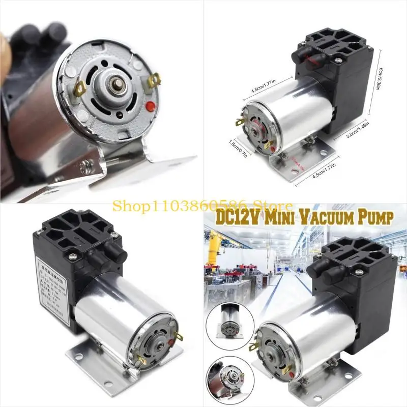 

242A 12V миниатюрный вакуумный насос с держателем, всасывание 65-120 кПа, подходящее для электроники и любителей автомобильных