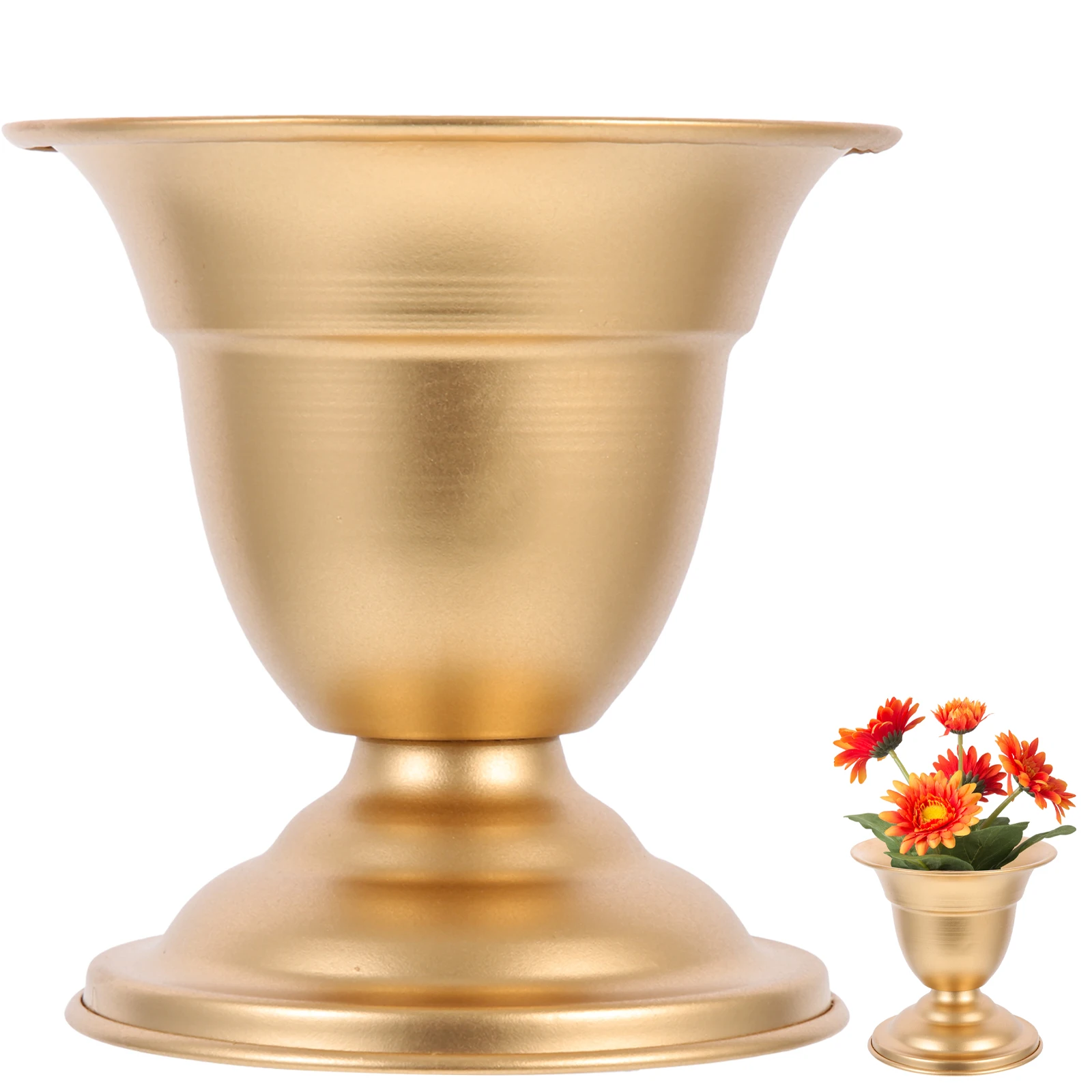 

2pcs European Iron Flowerpot Vintage Roman Planter Lightweight Garden Balcony Home Wedding Christmas New Year Party Birthday