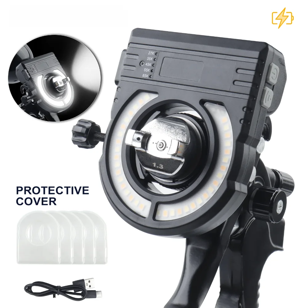 

New Car Spray Gun Lighting 5 Colors Adjustable 4-Hour Runtime Paint Fill Light Searchlight Workshop Painting Tool Accessories