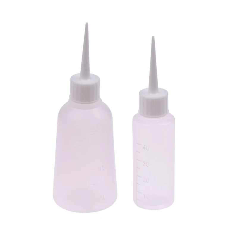 5PCS 40/100ml Plastic Clear Tip Applicator Bottle Squeeze Bottle Suitable For Crafts Art Glue Multi Purpose Refillable Empty