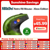 8BitDo Retro R8 Mouse Xbox Edition Bluetooth Game Mouse with PAW 3395 Sensor Wired 8000Hz Polling Rate Include Charging Dock
