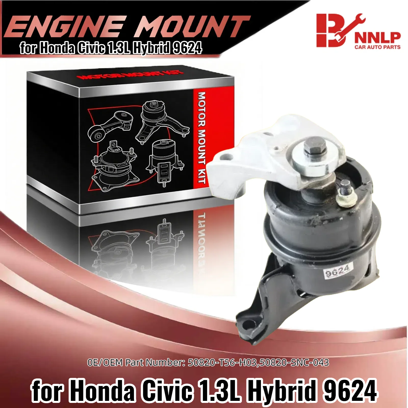 

Front Engine Motor Mount 06-11 for Honda Civic 1.3L Hybrid 9624 50820-TS6-H03 50820TS6H03 50820-SNC-043