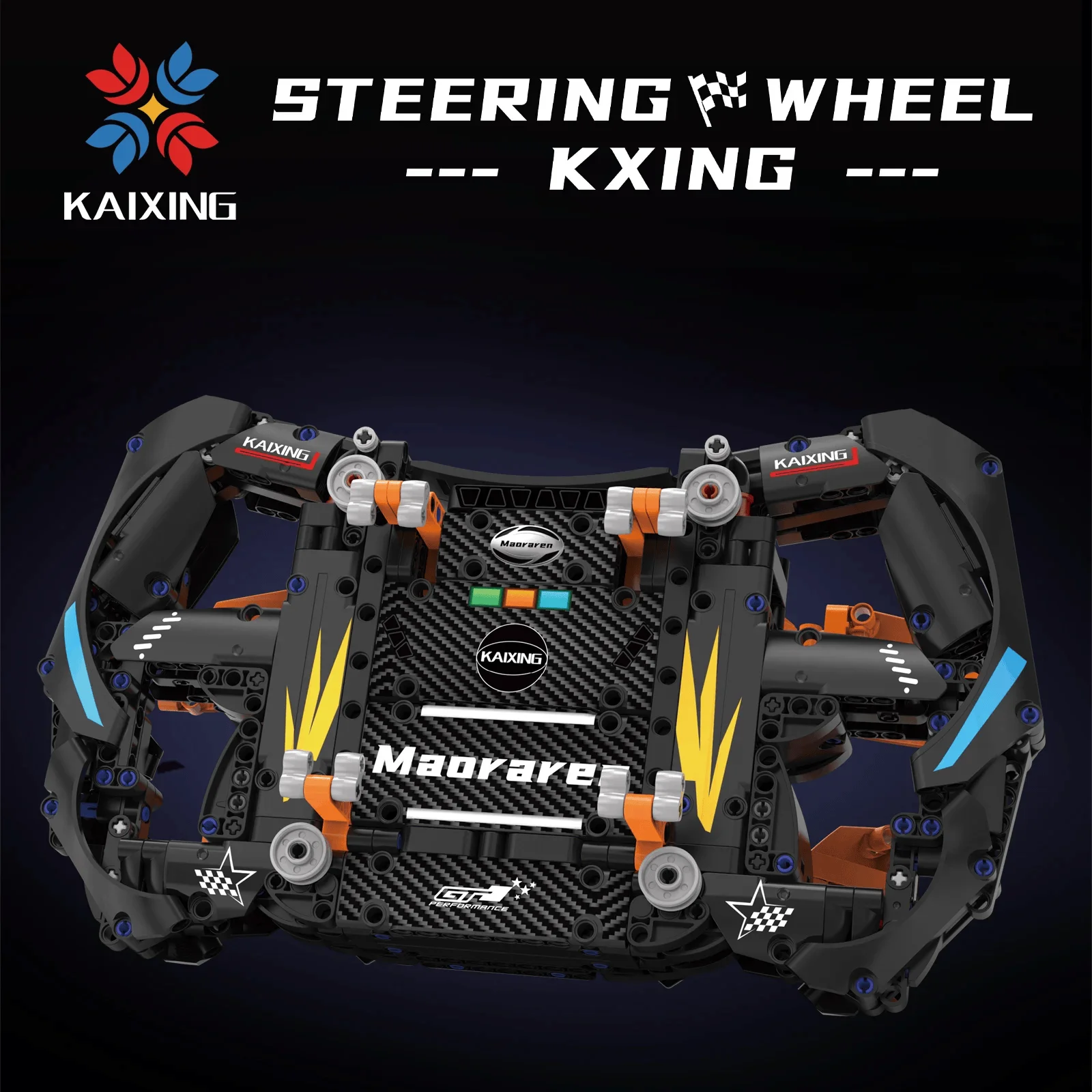 

MOC Racing Car Steering Wheel Building Blocks Assembly Kit DIY 1:1 Model with App STEM Toy Christmas Gift for Car Enthusiasts