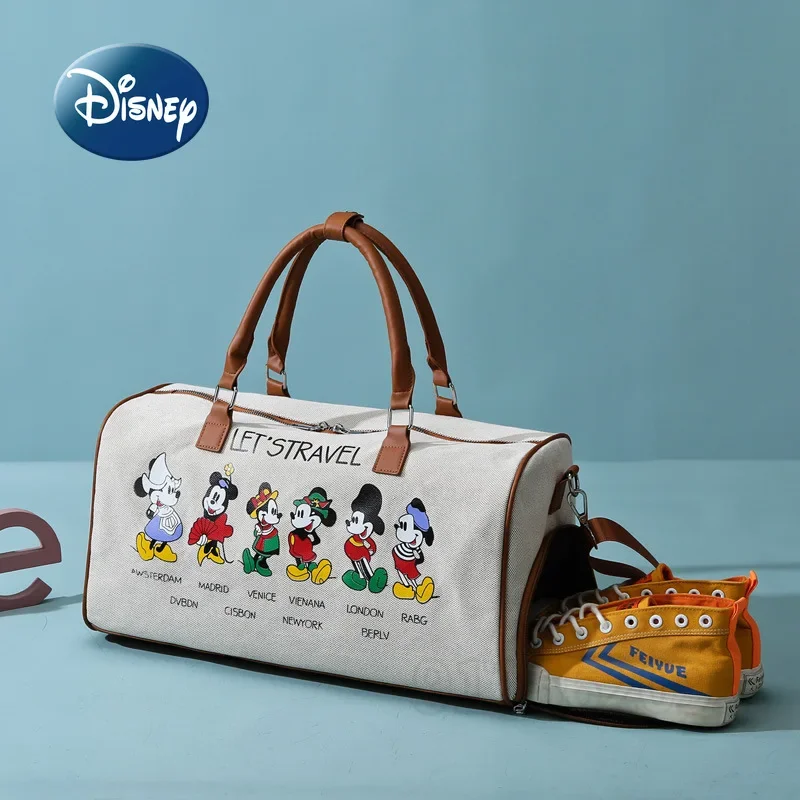 Disney Mickey's New Travel Bag Cartoon Dry and Wet Separation Large-capacity Portable Travel Bag Fashion Outdoor Fitness Bag