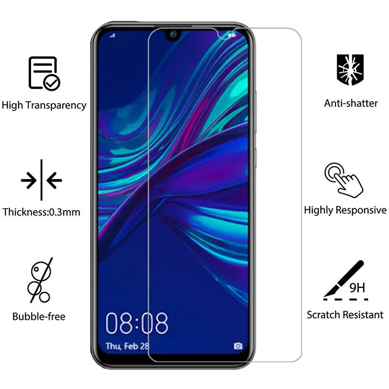 protective tempered glass for huawei p smart plus 2018 2019 screen protector on psmart smar smat samrt safety film huawey huwei