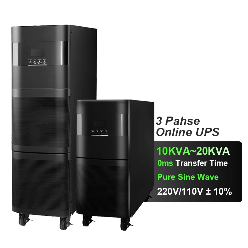 Cwups High Frequency Double Conversion Pure Sine Wave Online 10kva 15kva 20kva Ups For Each Lab And Server Simulated Sine Wave