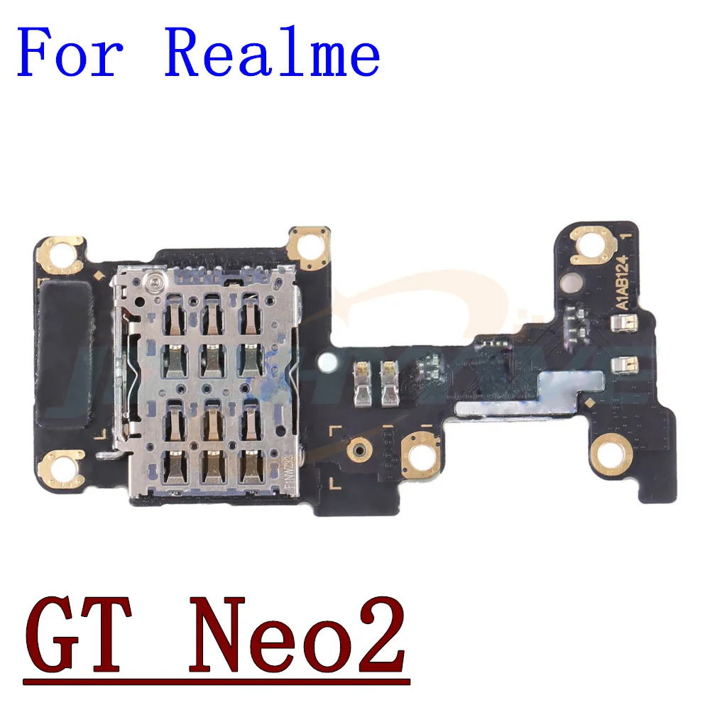 SIM Card Reader Socket Tray Slot Microphone Signal Antenna Connect Module Board For Realme GT Neo2 GT Neo3 GT Neo5 Neo 2 3 5