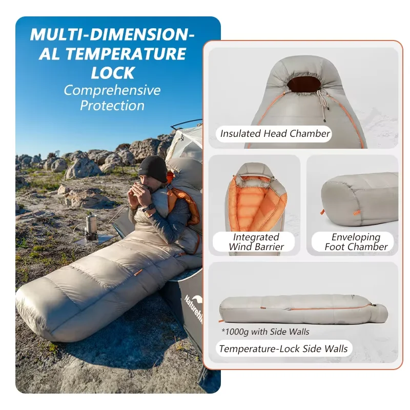 Naturehike Snowbird Pro Goose Down Sleeping Bag Winter Mummy