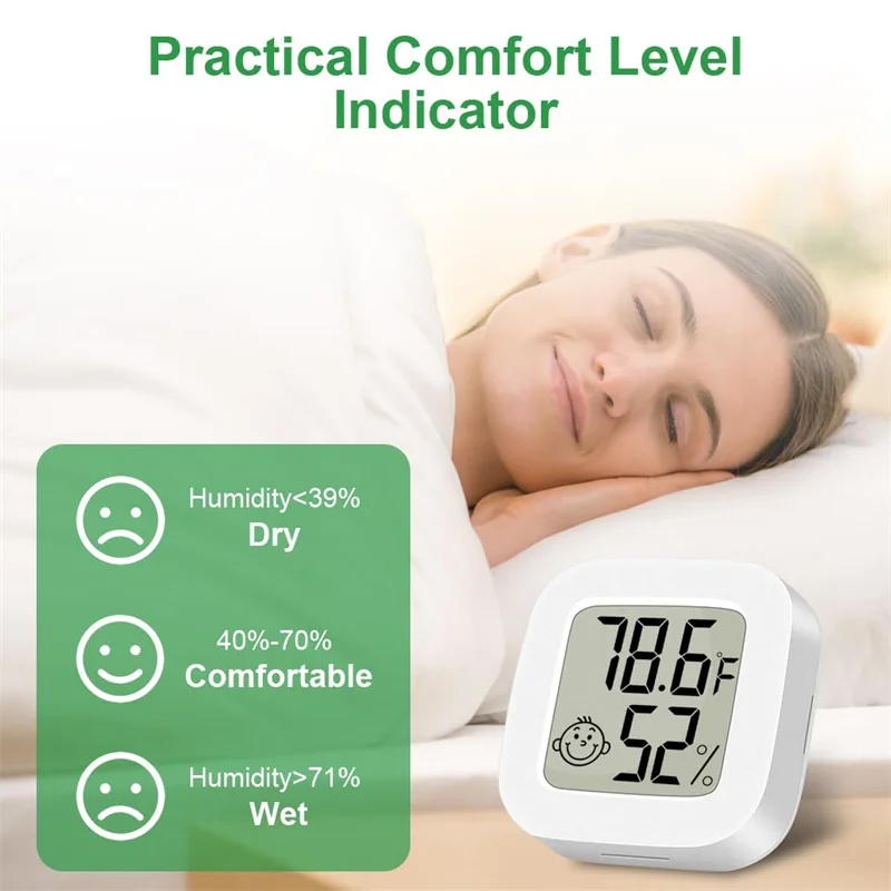 1PC Mini Digital Thermometer Hygrometer Room LCD Display Temperature Humidity Gauge Monitor Indoor Cellar Fahrenheit Centigrade