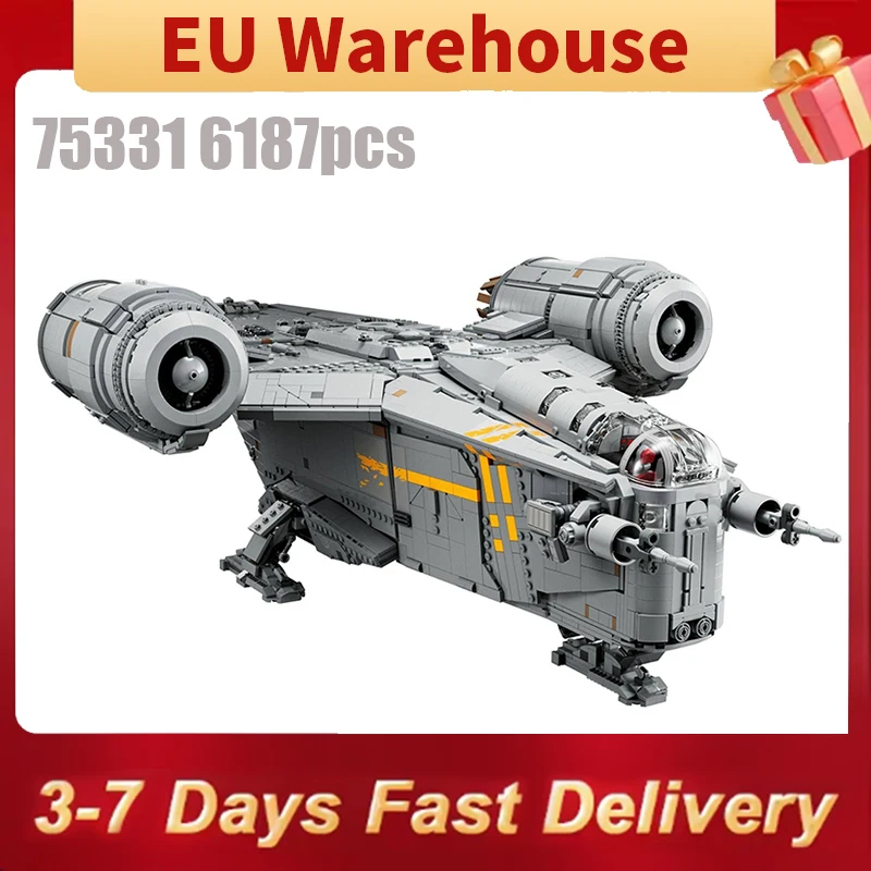 6187pcs The Razore Crestd Assembly Building Block Set Large Spaceship Brick Toys Adults Birthday Gift Compatible 75331 For Kids