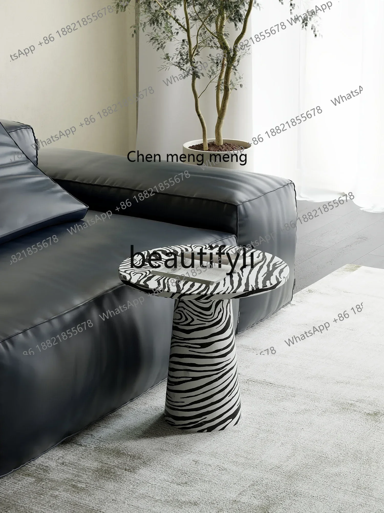 2003 Delicate corner art creative home high-end sofa small side few high-end round side table