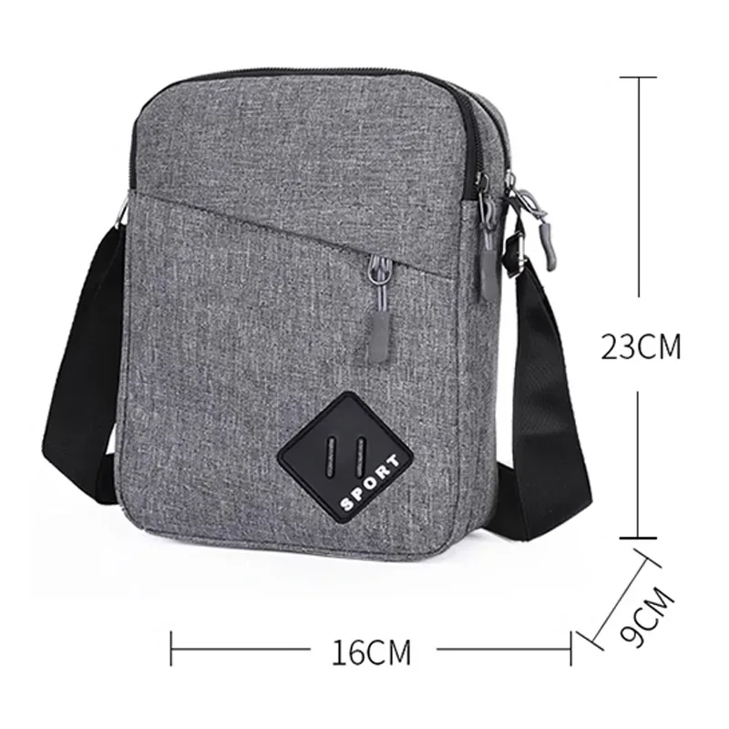 Mochila pequeña para hombre, bolso de hombro de tela Oxford impermeable, bandolera ligera para viaje y trabajo, 1 piezas