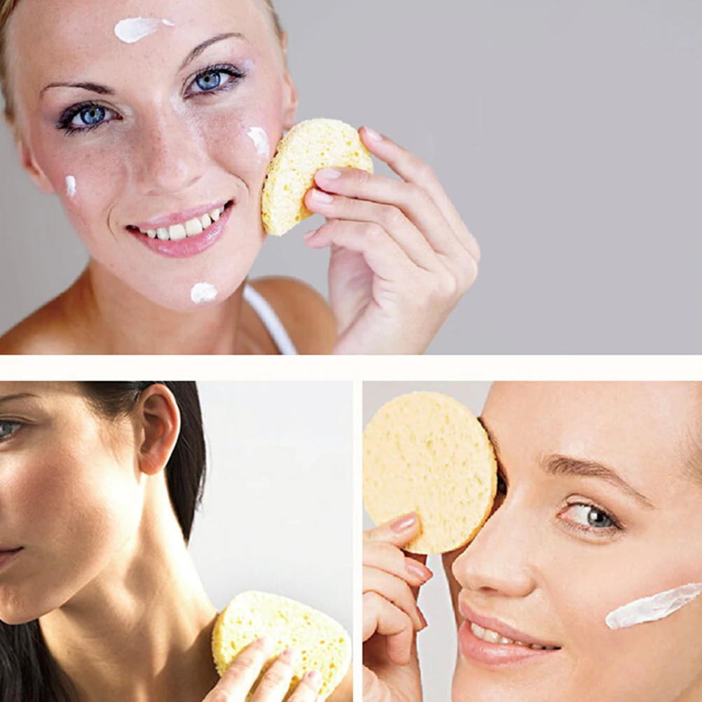 

50 Pcs Cleansing Sponges Soft Makeup Remover Skin Care Bath Pore Cleanser Exfoliator Face Beauty Face Cleaning Sponge Tools