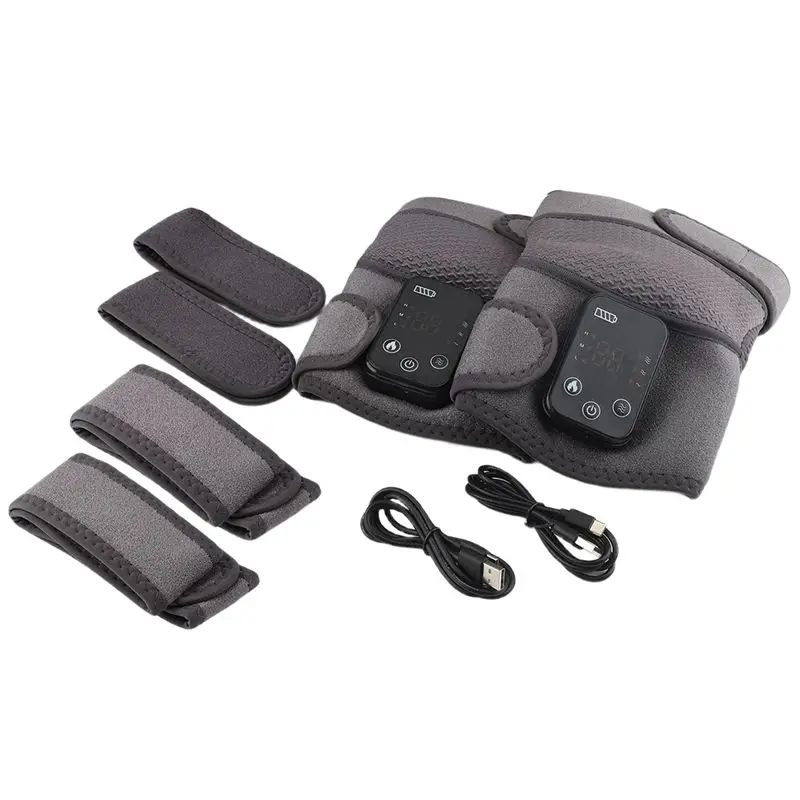 A005-Knee Massager With Heat Cordless Heated Knee Brace Wrap With Massage Heated Knee Pad And Massager