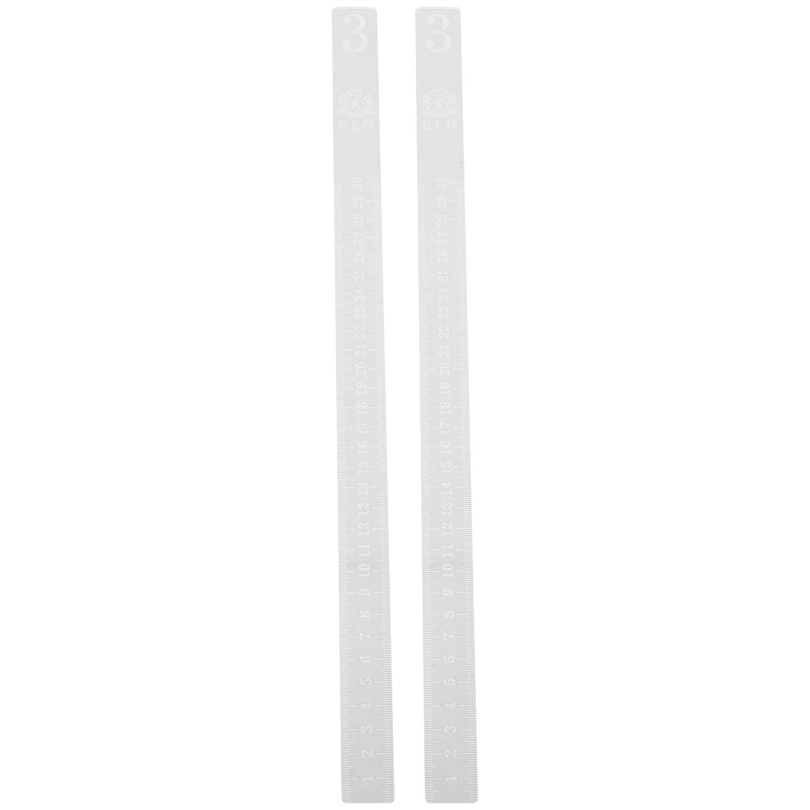 

2Pcs Cookie Balance Ruler 3mm Acrylic Dough Thickness Strips Measuring Baking Guide Rolling Sticks Pastry Pizza Kitchen
