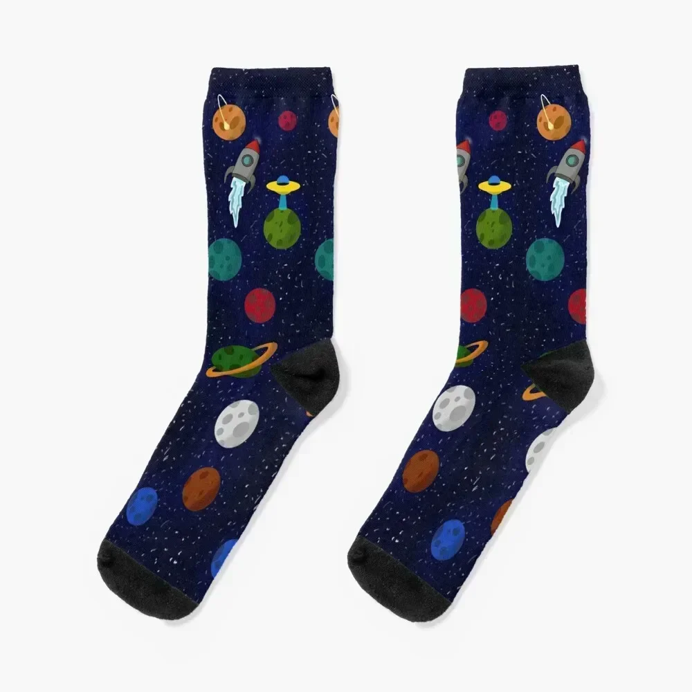 

Space themed artwork Socks essential sports stockings funny sock cycling Socks Women's Men's