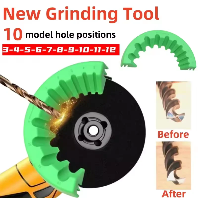 New 3-12mm 10 Model Hole Multipurpose Drill Bit Grinding Sharpener Polishing Grinding Tool Applicable 100 Angle Grinder