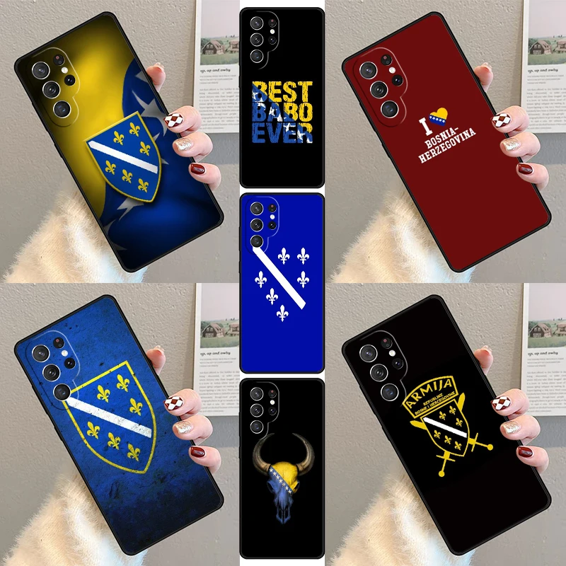

Republic Of Bosnia flag Phone Case For Samsung Galaxy S23 S21 S20 FE S24 S25 S22 Ultra Note 10 20 Plus Silicone Cover