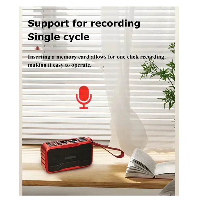 A73E-Radio Draagbare FM Mini Bluetooth Speaker Hifi Geluidskwaliteit Soundbar Subwoofer Handsfree Muziekspeler Recorder Met Microfoon