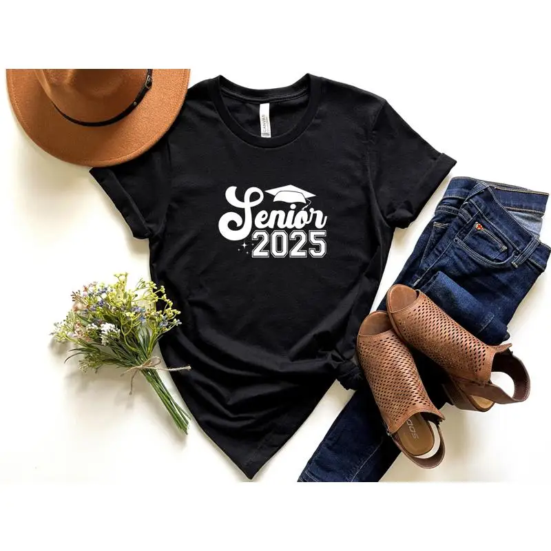 Senior 2025 Graduation T Shirt Perfect Class of Retro Seniors Finally Graduate Trip