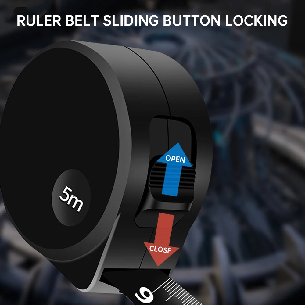 3/5 متر مادة الصلب الأسود أشرطة القياس أدوات قياس منزلية متعددة الوظائف مقاومة للاهتراء قياس شريط قياس سميك