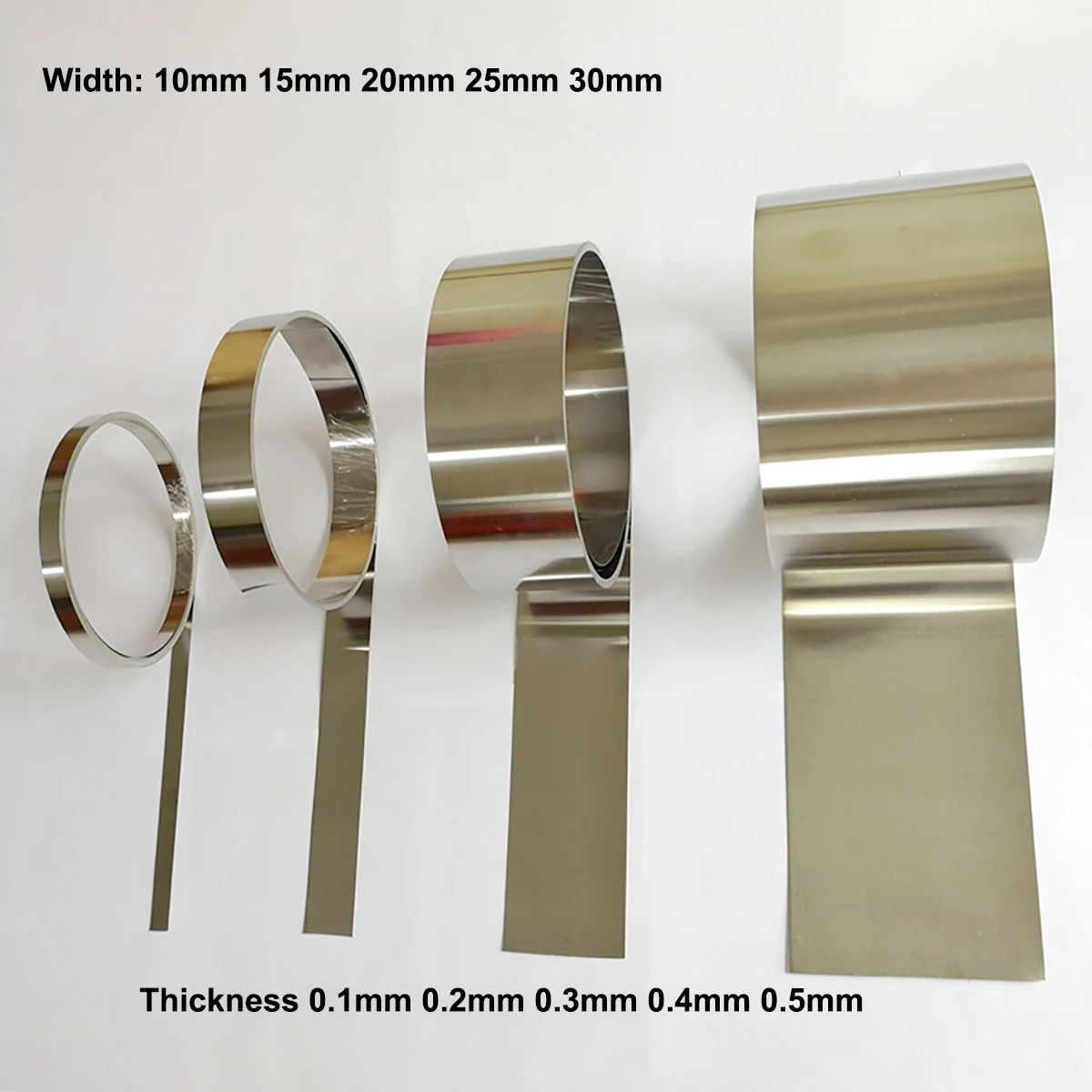 1 Meter Width 10/15/20/30/40/50mm 304 Stainless Steel Foil Strip Steel Foil Roll Narrow Strip Thick 0.1 0.2 0.3 0.4 0.5mm