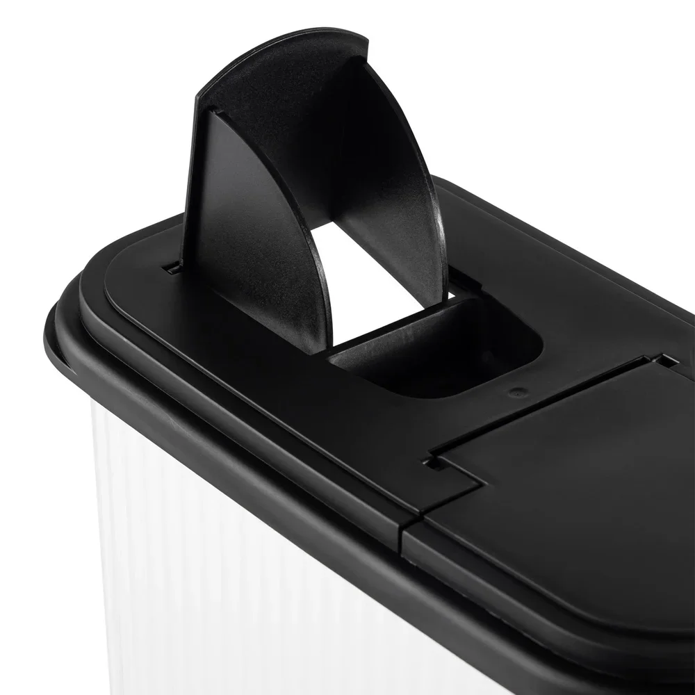 حاوية تخزين الحبوب 4QT مع غطاء صنبور منظم مطبخ محكم للسلع الجافة من البلاستيك الشفاف