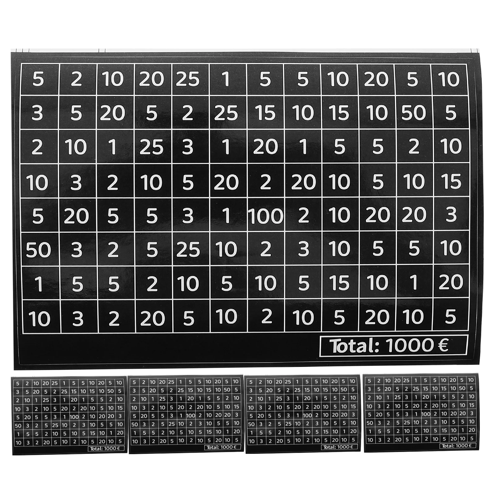 

50pcs Money Saving Challenge Tracker Sheets Cash Savings Budget Stickers Counting Number Charts For Wooden Piggy Bank Cash Box