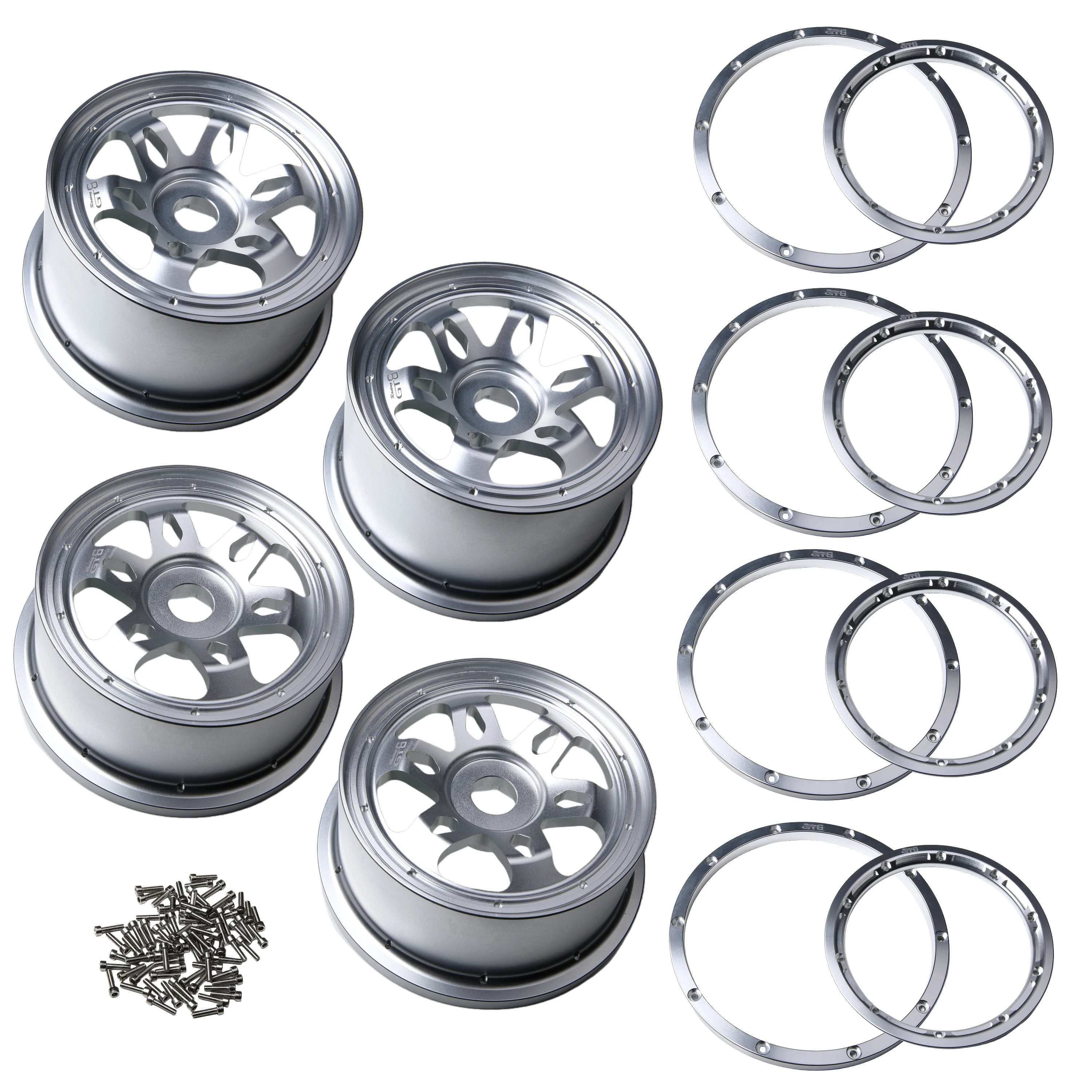 GTB CNC الألومنيوم محور العجلة الخلفية الأمامية ث/مجموعة حلقات ل 1/5 RC سيارة HPI Baja 5B ترقية جزء