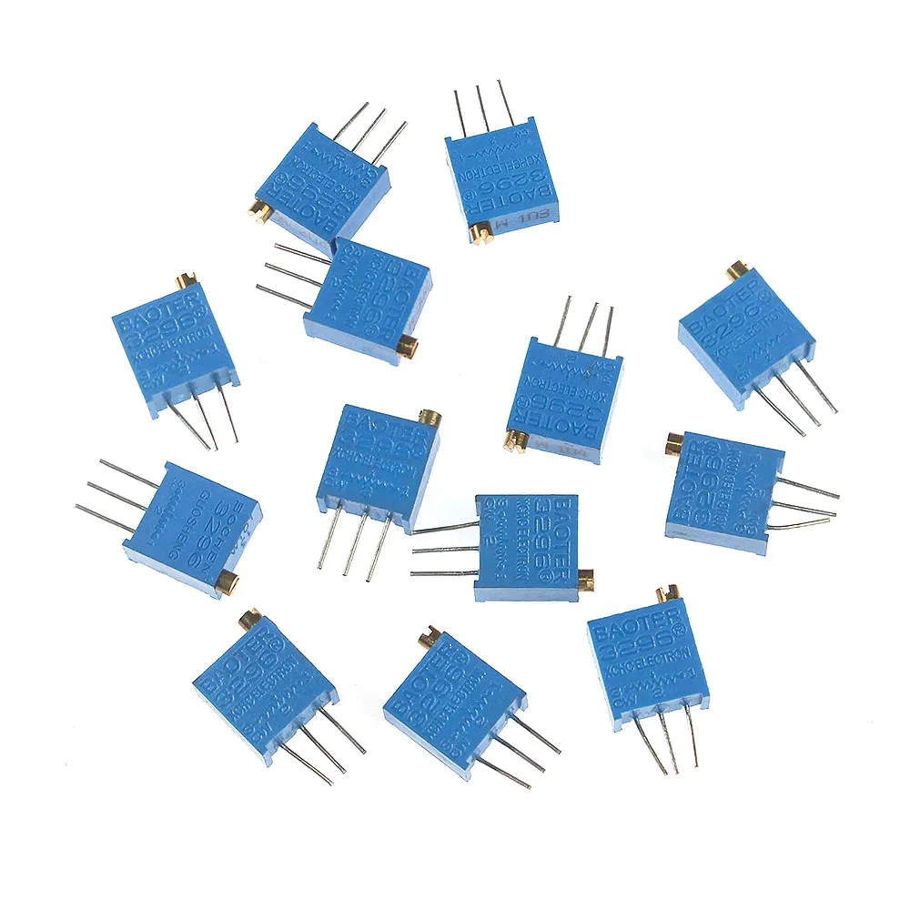 13pcs 3296w 100r-1m Trimmer Potentiometer Sortiment Set variabler Widerstand Kit 1k 2k 5k 10k 20k 50k 200k k 1m