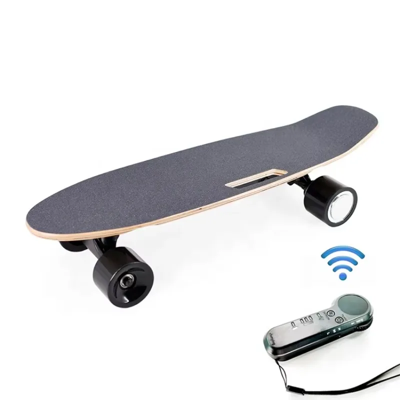 Hot Sale Small Electric Skateboard Speed 20kmh Range 8km Motorized Skateboard Best Gift for Teenagers or Kids