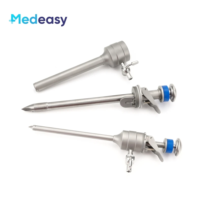 Laparoscopic Surgical Reusable Trocar and Cannula 5mm 10mm 12mm 15mm Flip Corss Magnetic Press Type