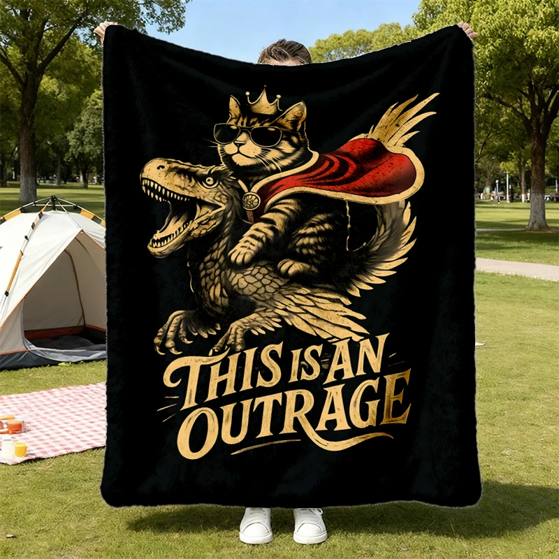 This Is An OUTRAGE Flannel Blanket, Princess Donut, Dungeon Crawler Carl Flannel Throw, Goddammit Cozy Blanket