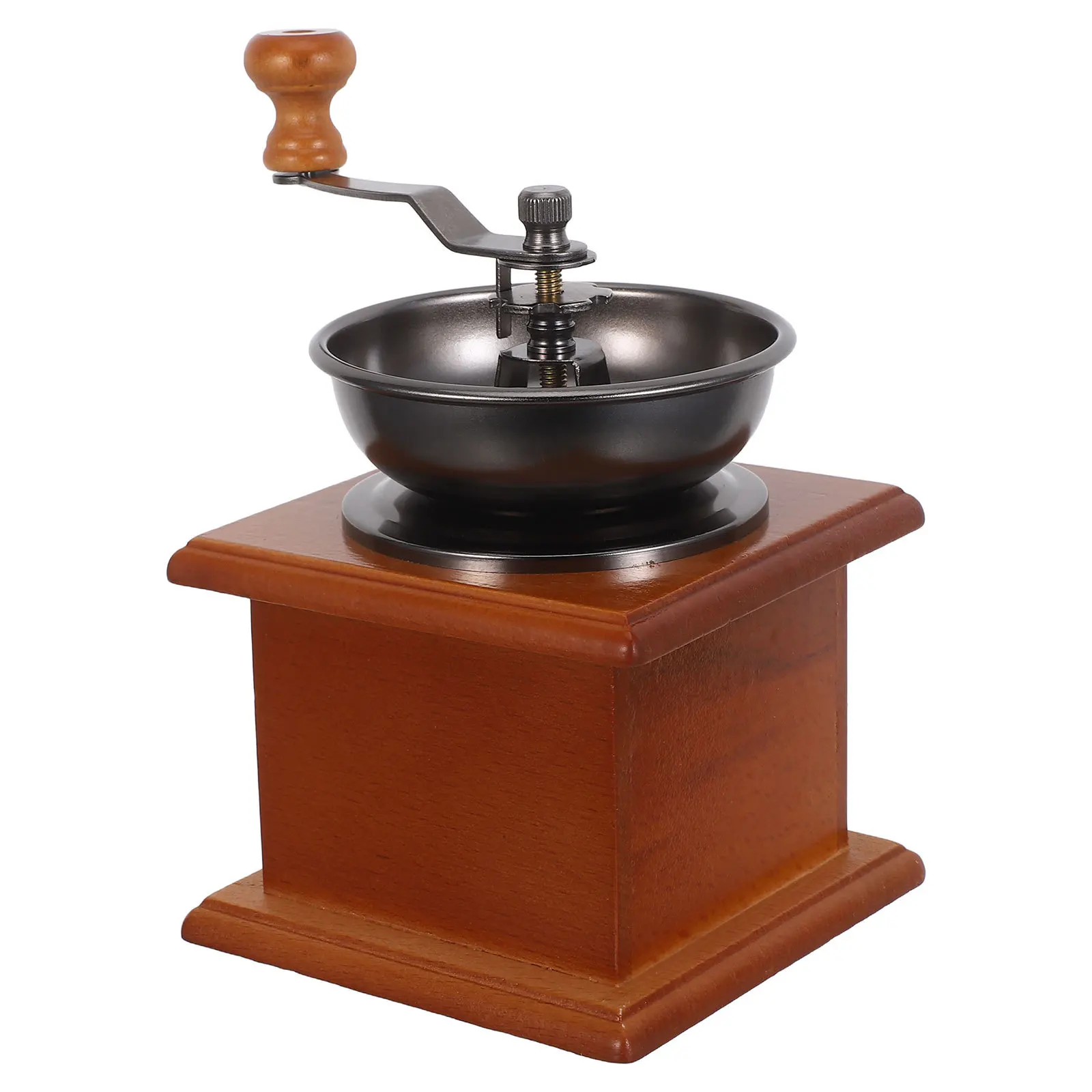 

Manual Burr Coffee Grinder Hand Crank Mill For Portable Handheld Grinding Fresh Beans Travel Camping Kitchen Use Vintage