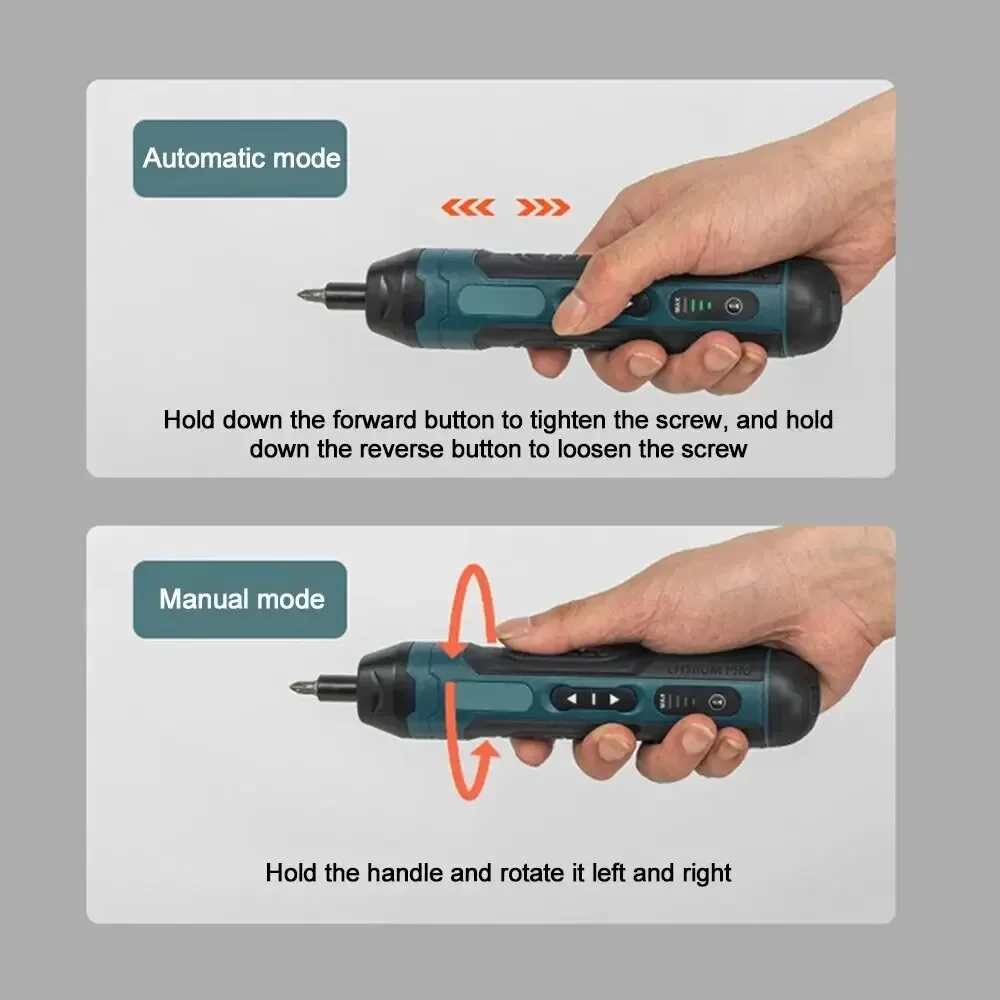 충전식 조정 파워 드릴, 다기능 분해 토크 수리 도구, 미니 무선 전기 스크루 드라이버, 1300mah