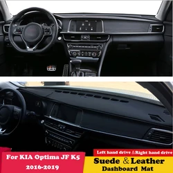 For KIA Optima JF K5 2016 2017 2018 2019 Leather Dashmat Dashboard Cover Pad Dash Mat Carpet Car-Styling Accessories Suede