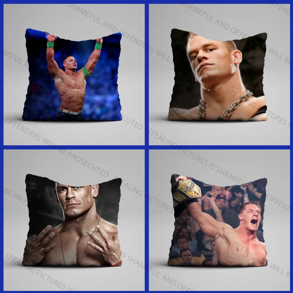 W-Wrestling J-Johns C-Cenas Pillow Case Pillowcase Home Sofa Cushions Car Cushions Office Pillow