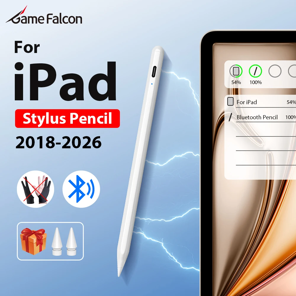 Bluetooth Stylus Pen For Apple Pencil For iPad 11 A16 Air 11th 13 M4 M3 M2 5 4 Pro 12.9 M5 9th 10th 10 9 Gen Mini 6 7 Touch Pens