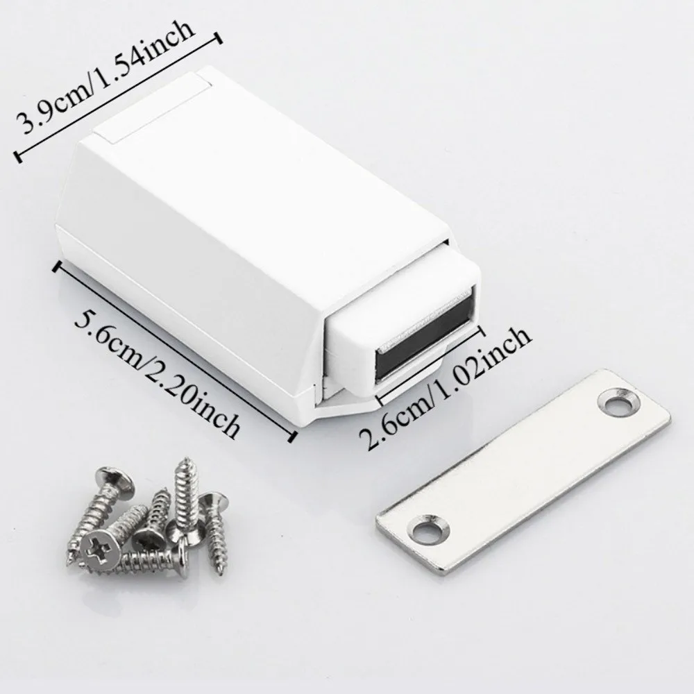 4 pçs empurrar para abrir porta magnética captura imprensa snap estável ímã gabinete captura escondido fácil instalação porta do armário rebounder