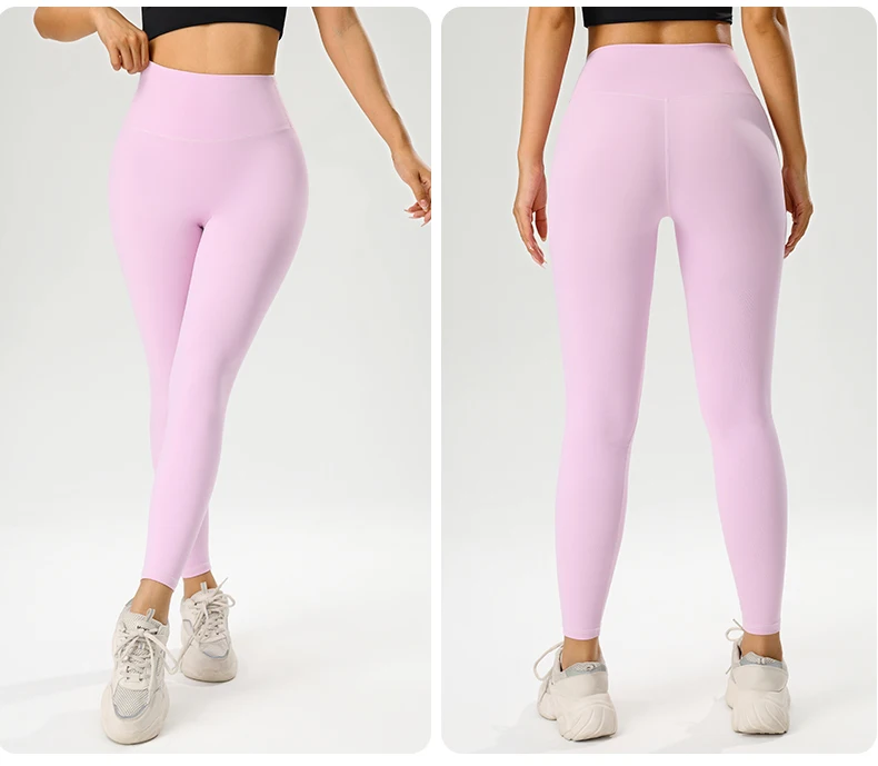Sommerliche, superweiche Stoffe, High-Waist-Leggings, Gym-Yoga-Hosen, Lauf-Workout-Tights, Push-Up-Sportleggings für Damen – Detail 6