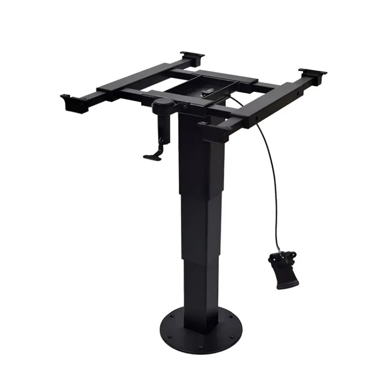 RV Table Pedestal 4Way Sliding Height Adjustable Telescopic Leg Aluminum Steel Foot Pedal for Campervan Motorhome Yacht Boat