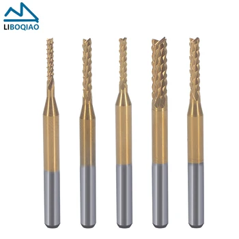 3.175mm 텅스텐 카바이드 PCB 밀링 커터, 티타늄 코팅 PCB 엔드밀 CNC 라우터 조각 비트 회로 기판용, 1 개 Best5 3.175mm 텅스텐 카바이드 PCB 밀링 커터, 티타늄 코팅 PCB 엔드밀 CNC 라우터 조각 비트 회로 기판용, 1 개 Best5