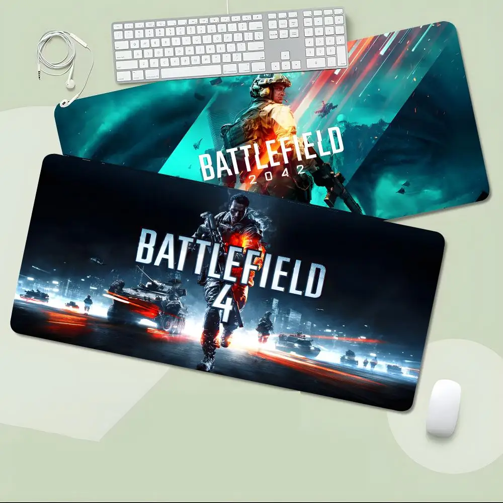 Daily Intense Combat B-Battlefield Mouse Pad Non-Slip Large Desk Mat Thick Stitched Edge Gaming Mousepad