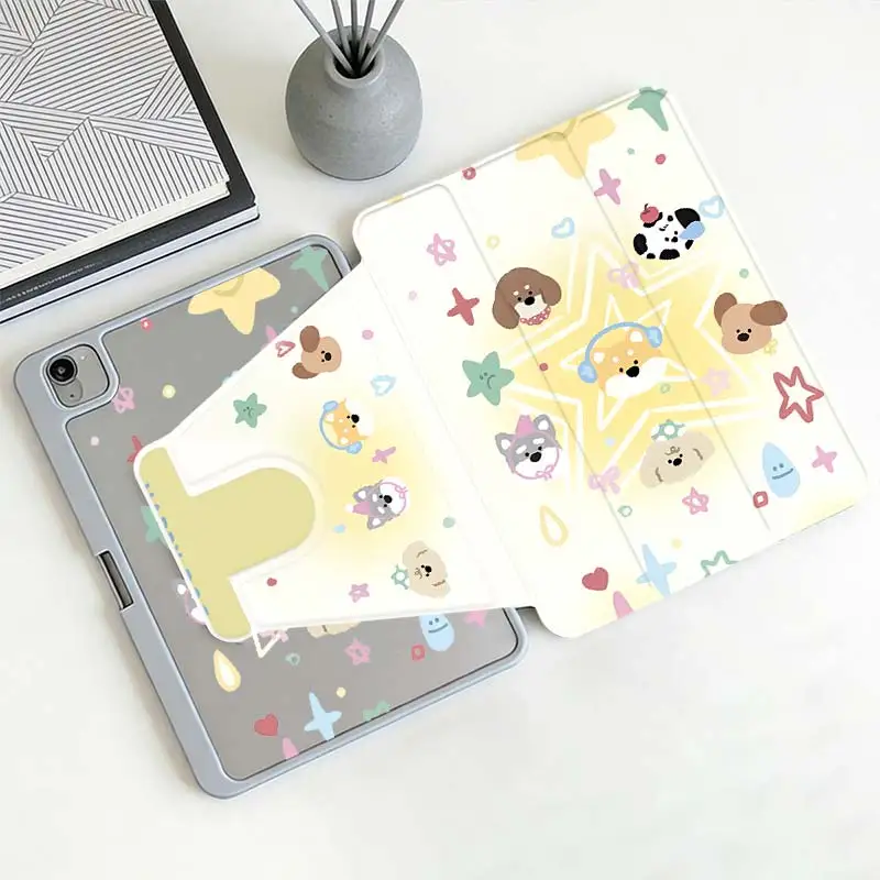 360°Rotatable Tri-Fold Stand Cover For IPad Mini6 8.3 Pro 10.5 Pro11 iPad A16 2025 11 Air11/13 iPad 10.2 7/8/9 4/5 10.9 10th